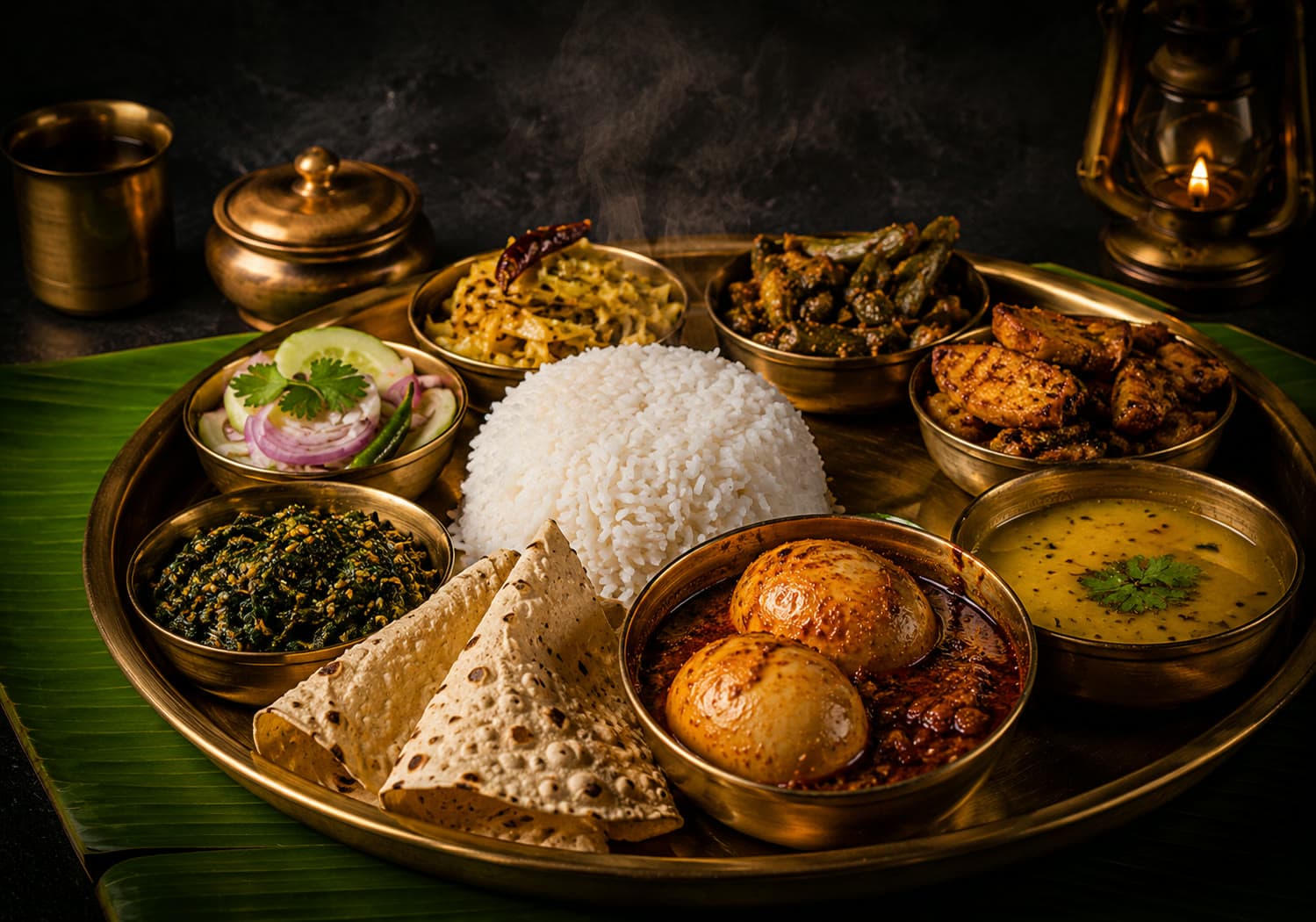 Egg Thali served at Royal Dhaba