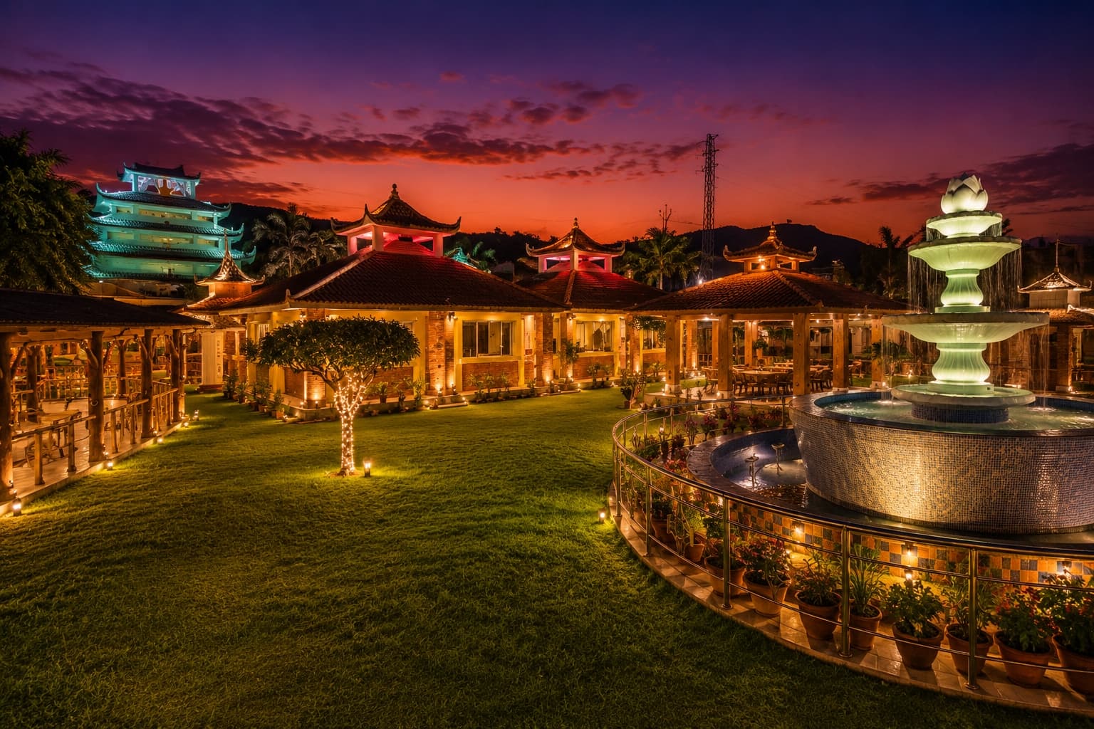 Restaurant and private dining cottages